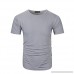 Men's Short Sleeve Shirt Workout Muscle Tops Pure Color Bodybuilding T-Shirt Gray B07PP6LBBH